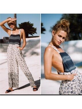 Spell & the Gypsy Elle Boho Pantsuit Wide Leg Floral Jumpsuit. NWT! RARE! Small